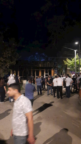 Bakıda kafe yanaraq kül oldu - FOTO