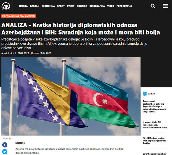 Bosniya və Herseqovina KİV-i İlham Əliyevin bu ölkəyə səfəri ərəfəsində silsilə məqalələr yayımlayıb - FOTO