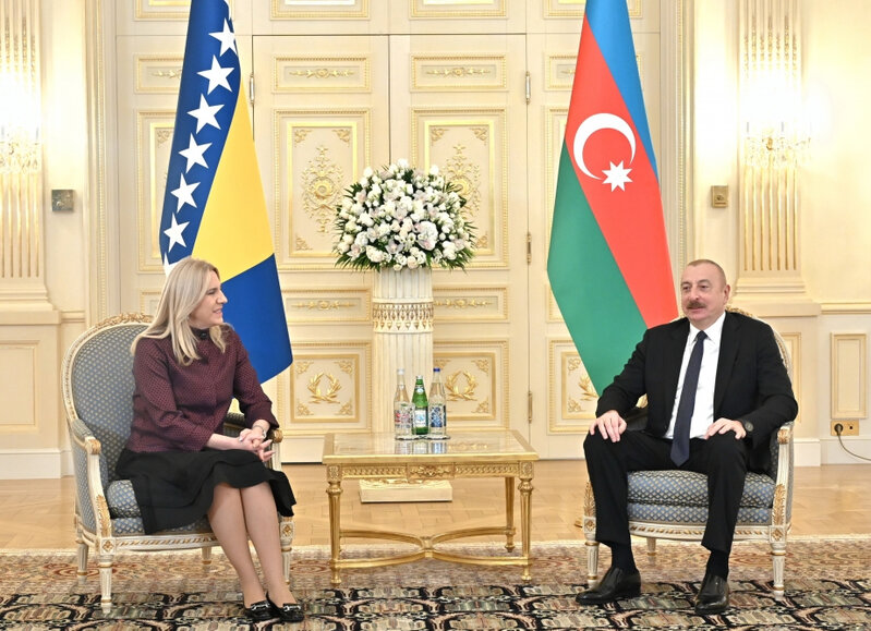 İlham Əliyev Bosniya və Herseqovinanın Rəyasət Heyətinin Sədri ilə görüşüb - FOTO