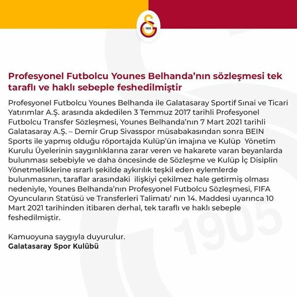 "Qalatasaray" ulduz futbolçusunu komandadan qovdu - RƏSMİ