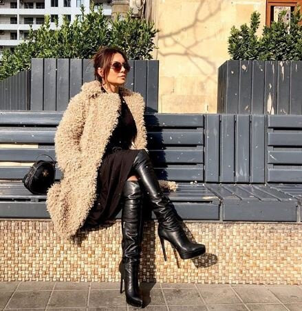 Turan İbrahimovun həyat yoldaşından dəbli pozalar - FOTO