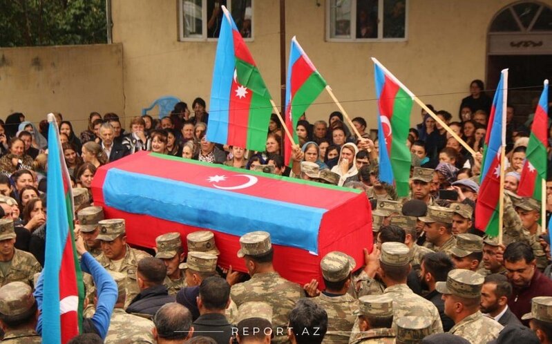 Antiterror tədbirləri zamanı şəhid olan İlkin Qarayevlə Samuxda vida mərasimi keçirilir