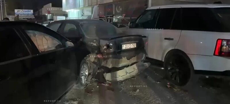Saray qəsəbəsində zəncirvari qəza olub - FOTO
