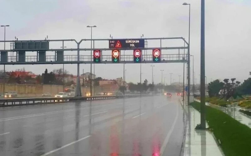 Yağışa görə bu yolda sürət həddi endirildi