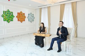 Leyla Əliyeva və Arzu Əliyeva Türk Mədəniyyəti və İrsi Fondunu ziyarət ediblər - FOTOLAR