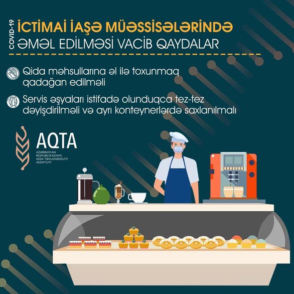 Pandemiya dövründə ictimai iaşə müəssisələrində bir sıra qaydalara əməl olunmalıdır - FOTO