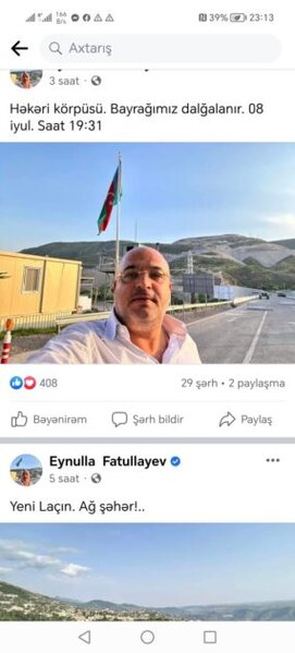 Eynulla Fətullayev Laçından paylaşımı ilə kimlərə mesaj verir? - TƏFƏRRÜAT