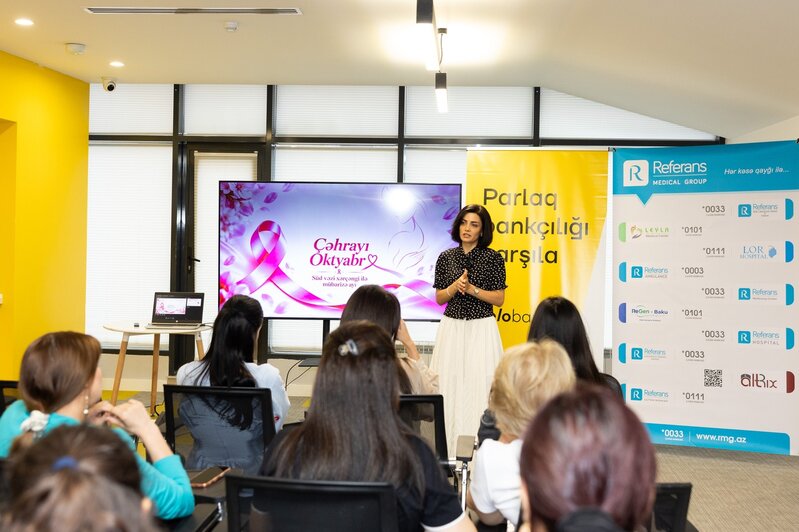 Yelo Bank-da Süd Vəzi Xərçəngi Maarifləndirmə Ayına həsr olunmuş seminar keçirilib