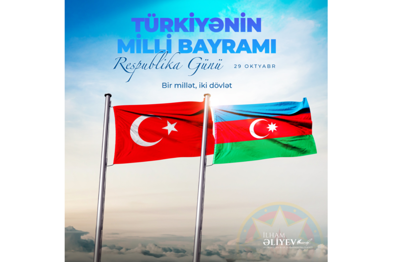 Prezident İlham Əliyev Türkiyənin Respublika Günü ilə bağlı paylaşım edib
