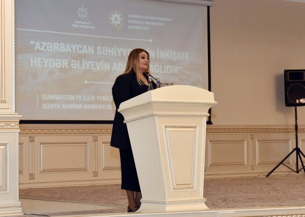 Sumqayıtda Azərbaycan səhiyyəsinin inkişafına həsr olunan tədbir keçirildi - FOTOLAR