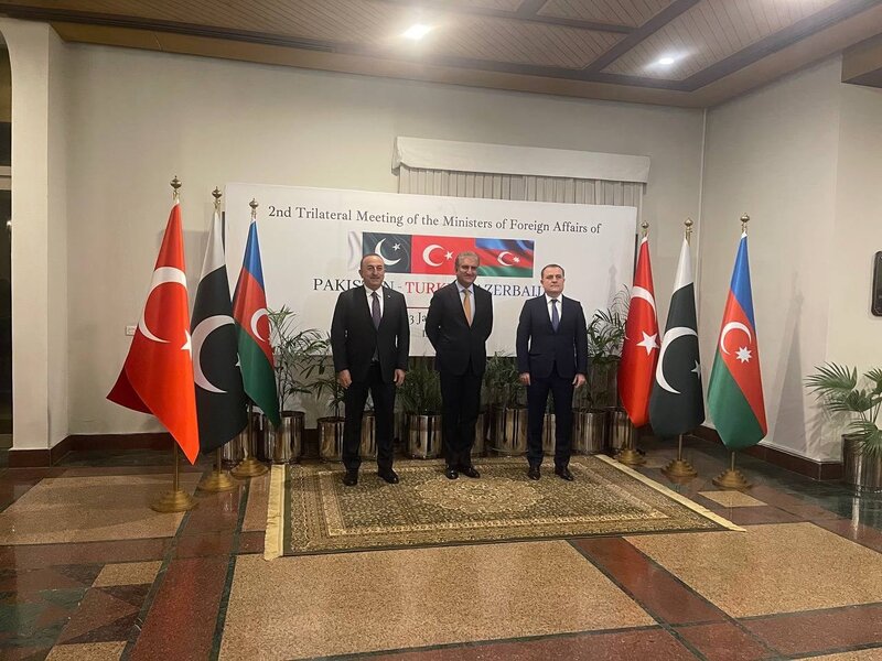 Azərbaycan, Pakistan və Türkiyə XİN başçıları bəyannamə imzalayıb - VİDEO