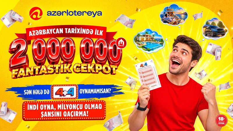 Tarixi rekord: cekpot ilk dəfə 2 000 000 manatı keçdi