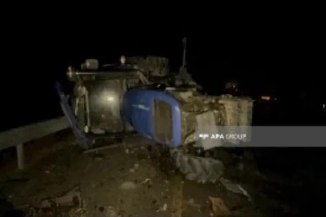 Azərbaycanda dəhşətli qəza: 5 nəfər yanaraq öldü - FOTO
