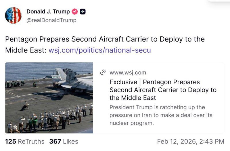 Trampdan diqqətçəkən paylaşım: Regionda yeni risklər