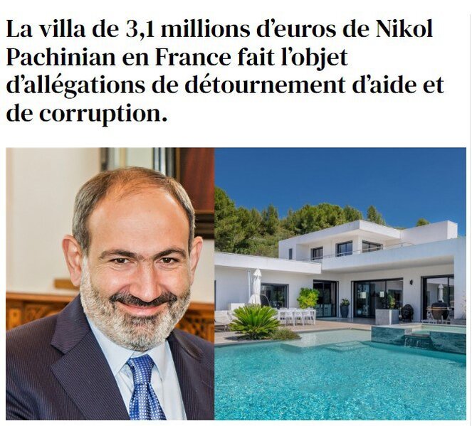 Paşinyan Fransada 3,1 milyon avroya villa aldı: Ermənistan qarışdı - Korrupsiya şübhələri