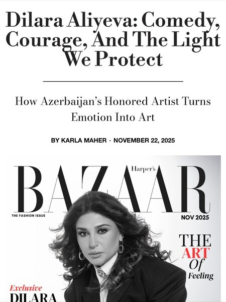 Dilarə Əliyeva dünyaca məşhur jurnalda - FOTOLAR