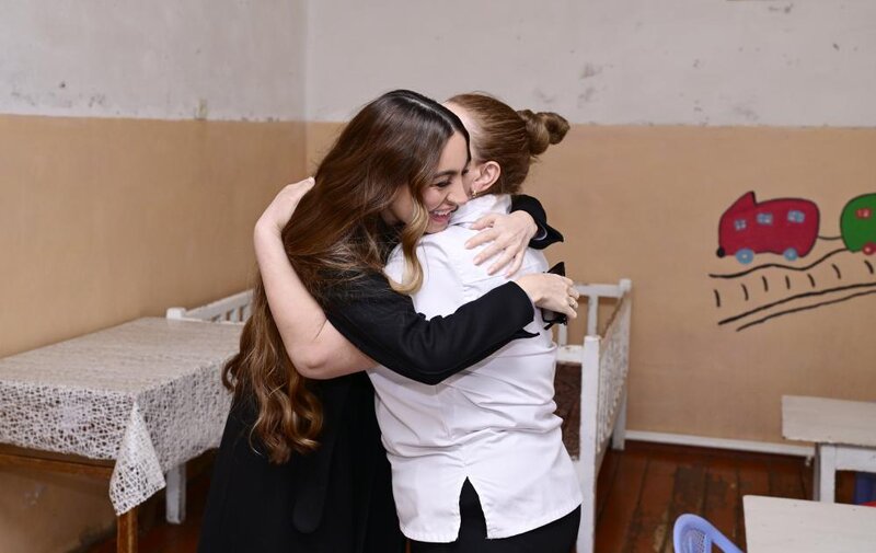 Mehriban Əliyeva Gəncədəki 40 saylı körpələr evi-uşaq bağçasında - FOTOLAR