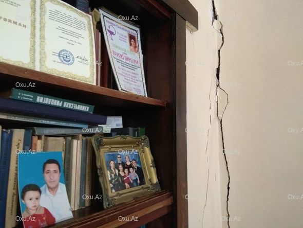 Şamaxıda zəlzələdə qəzalı vəziyyətə düşən ev hələ də bərpa olunmayıb - FOTO
