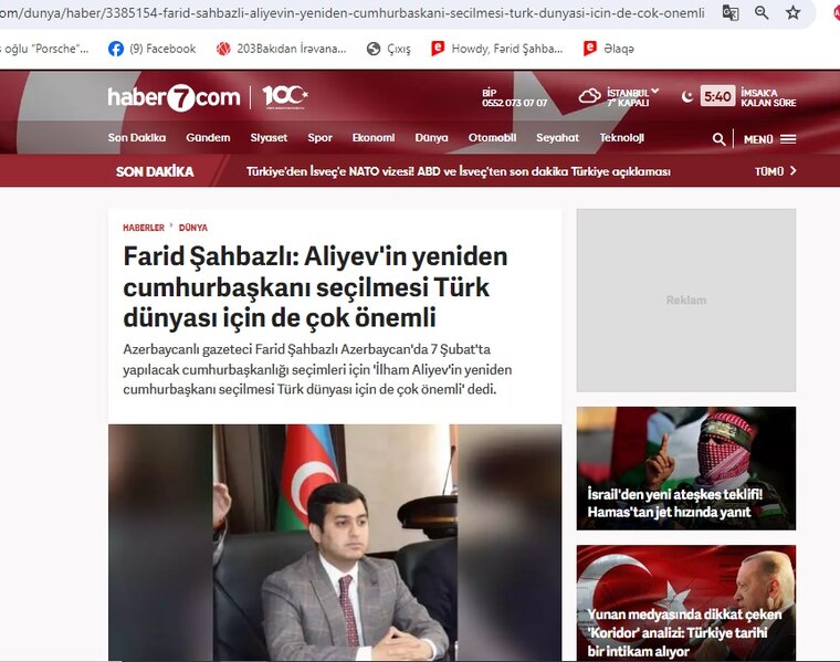 Fərid Şahbazlı Türkiyə mediasına seçkilərdən danışıb: 