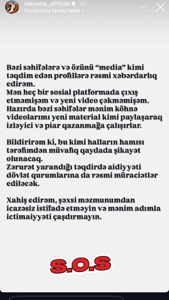 Rəqsanə onlara xəbərdarlıq etdi - 