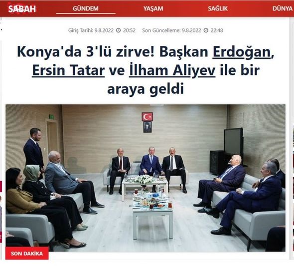 İlham Əliyevin Konyaya səfəri Türkiyə mediası tərəfindən geniş işıqlandırılıb - FOTO