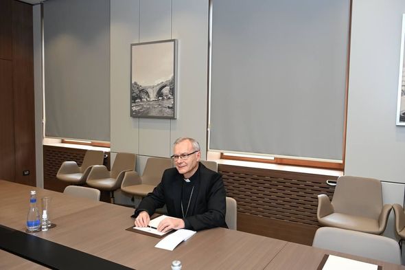 Ceyhun Bayramov Arxiyepiskop Marek Solçinski ilə görüşüb - FOTO