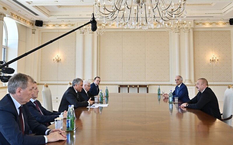 Prezident Rusiya Dövlət Dumasının Sədrini qəbul etdi