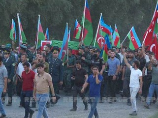 Saatlıda şəhid hərbi qulluqçu dəfn edilib - FOTOLAR