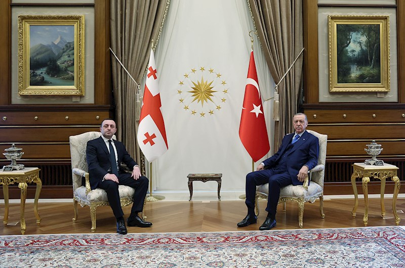 Ərdoğan Qaribaşvilini qəbul etdi - FOTO