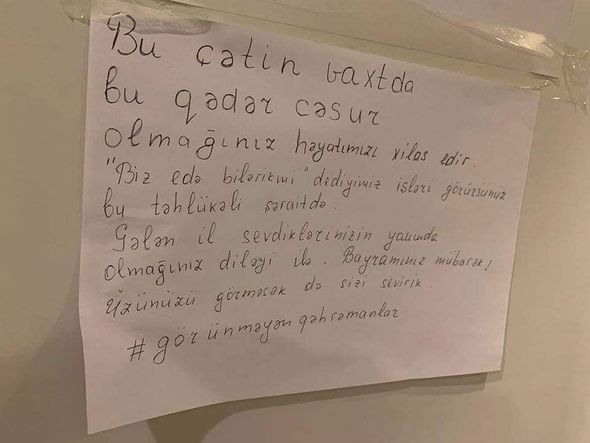 Karantindəki tələbələrimizdən təsirli addım - FOTO 