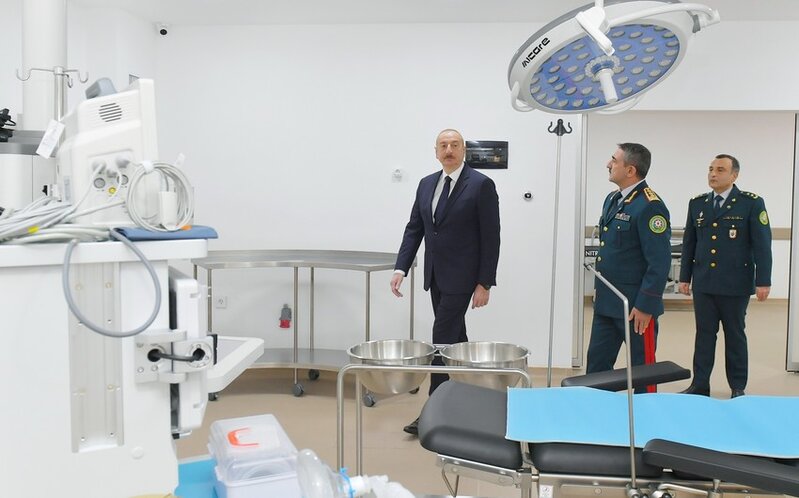Prezident Bakıda DSX-nin yeni hərbi hospital kompleksinin açılışında iştirak edib - FOTOLAR