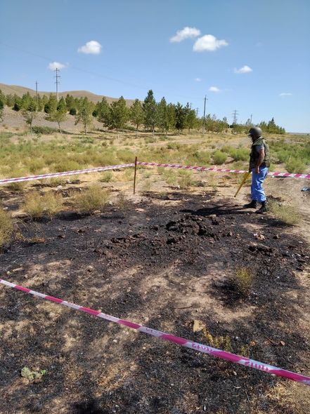 Füzulidə partlayış: ANAMA hadisə yerindən 130 qram partlayıcı maddə aşkarladı - FOTO