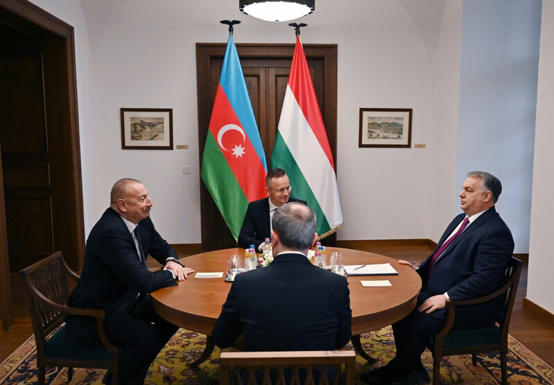 Prezident Macarıstanın Baş naziri ilə məhdud tərkibdə görüşü olub - FOTO