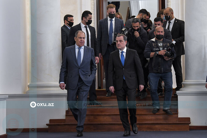 Bayramov-Lavrov mətbuat konfransı Oxu.Az-ın obyektivində - FOTOREPORTAJ