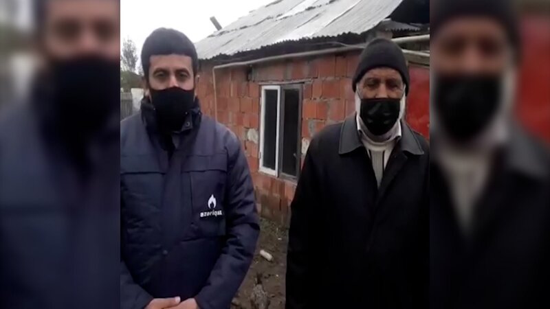 Hərbçimizin yaşadığı evə qaz çəkildi - VİDEO