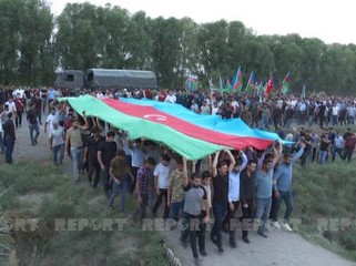 Saatlıda şəhid hərbi qulluqçu dəfn edilib - FOTOLAR