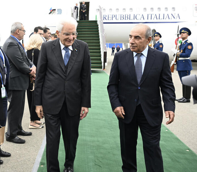 İtaliya Prezidenti Sercio Mattarella Azərbaycana rəsmi səfərə gəlib - FOTO
