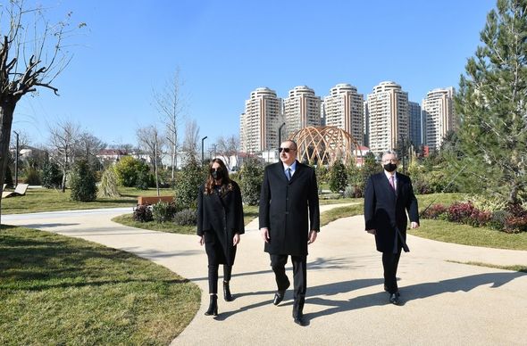 İlham Əliyev və Mehriban Əliyeva Yasamalda parkın açılışında - YENİLƏNİB+FOTO/VİDEO