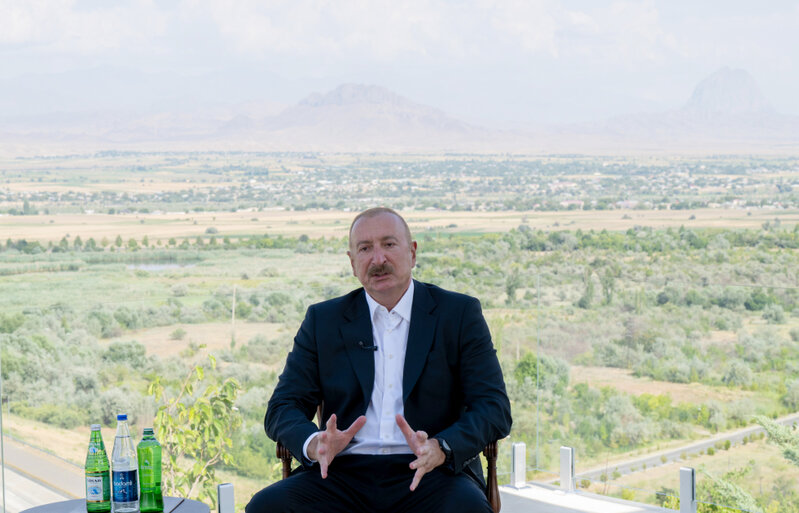 Prezident İlham Əliyev Naxçıvanda Azərbaycan Televiziyasına müsahibə verib - FOTO
