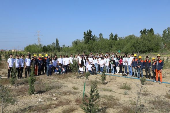 "Bir ağac bir nəfəs" devizi ilə ağacəkmə aksiyası keçirilib - FOTO
