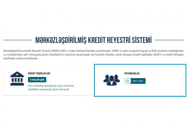 Mərkəzləşdirilmiş Kredit Reyestri Sistemində məlumatların dəqiqləşdirilməsi imkanı yaradıldı