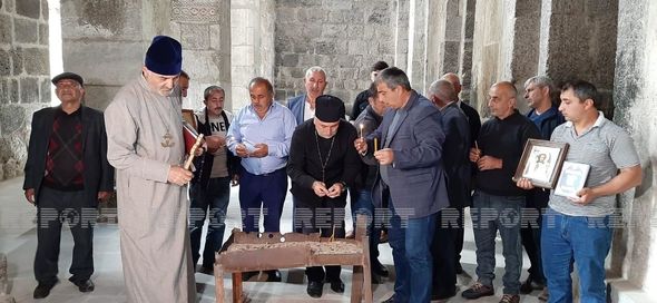Udilər Laçındakı "Ağoğlan" məbədində növbəti dəfə ibadət ediblər - FOTO