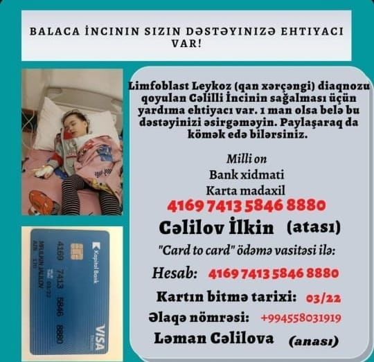 Üç yaşlı İncinin təcili olaraq yardıma ehtiyacı var - FOTO