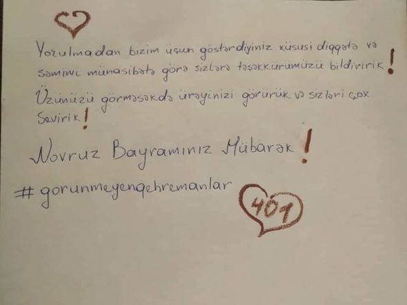 Karantindəki tələbələrimizdən təsirli addım - FOTO 