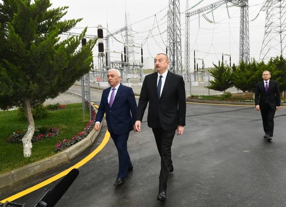 İlham Əliyev "Müşfiq" yarımstansiyasının istifadəyə verilmə mərasimində - FOTO