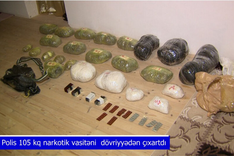 Polis əməliyyatlar keçirdi, 105 kq-dan artıq narkotik dövriyyədən çıxarıldı
