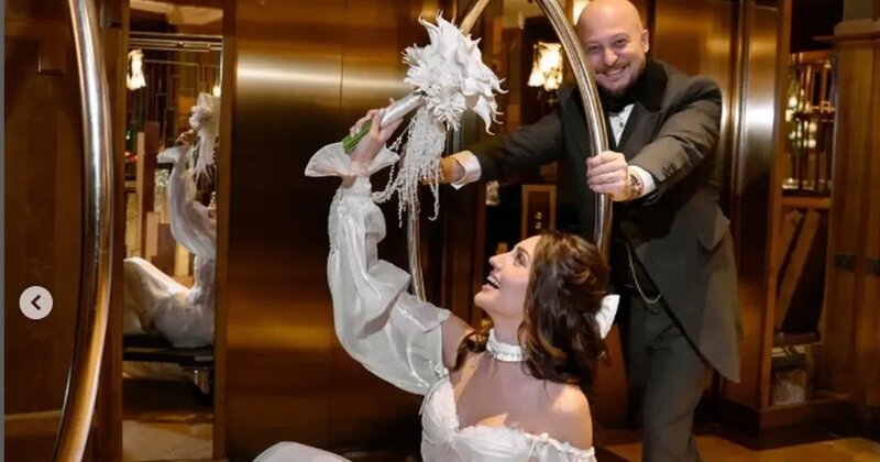 Məşhur aktrisa Budapeştdə evləndi - FOTOLAR