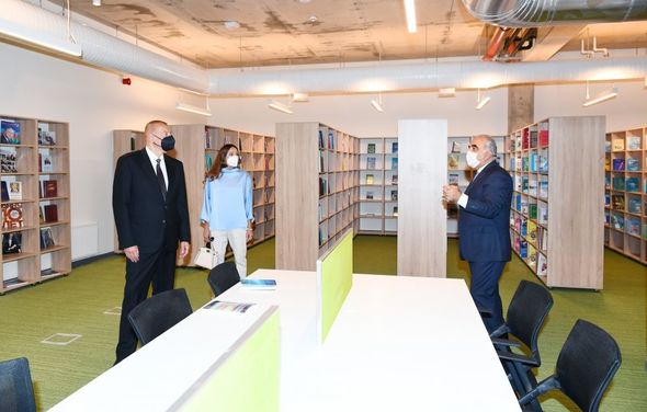 İlham Əliyev və Mehriban Əliyeva UNEC-in yenidən inşa olunan korpusunun açılışında - YENİLƏNİB + FOTO