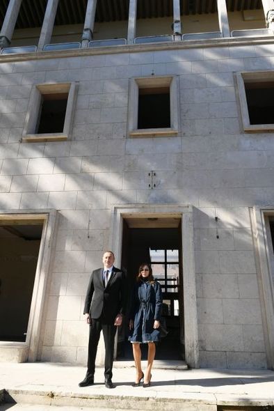 Prezident və Birinci xanım Romada Azərbaycan Mədəniyyət Mərkəzi üçün nəzərdə tutulan binada - FOTO