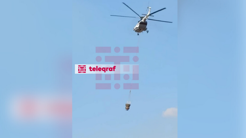 Laçın və Kəlbəcərdə yanğın: 2 helikopter cəlb olundu – FOTOLAR